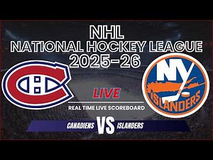 Montreal Canadiens vs New York Islanders Live Scores | NHL Season 2025-26