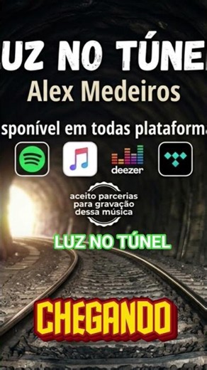 💙 Quando tudo parece escuro... sempre existe uma luz no túnel. ✨🎶 Alex Medeiros. #spotify