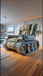 These tank recliners are the ultimate man cave addition! 😱😱 #militarylife #mancave #gaminglife | Inspiring Designs
