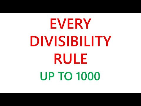 Every Divisibility Rule from 1 to 1000 Explained.