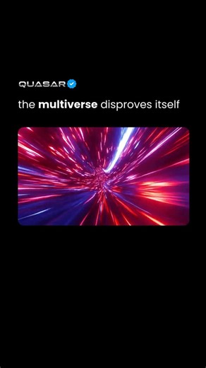 Quasar Quest | Beyond Astrophysics on Instagram: "The multiverse sounds simple: If every possible universe exists, then every outcome happens somewhere. But here’s the quiet problem no one mentions. If all possibilities exist, then one of those universes must be a universe where the multiverse is false. A universe governed by rules that allow only one outcome. One reality. No branching. Which means the multiverse must contain its own contradiction. Physicists don’t reject the multiverse because 