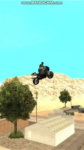 Gta San Andreas another biggest stunt jump with extra ramp #stuntbike #bike #stunt #jump #shorts