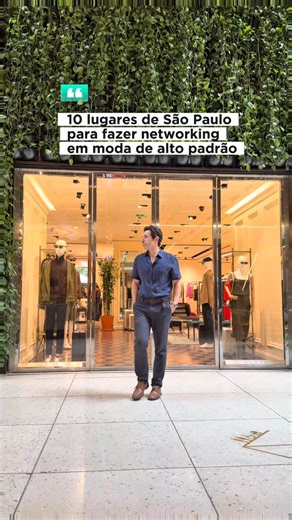 10 lugares de São Paulo para fazer networking em moda de alto padrão 1. Shopping Cidade Jardim Onde estilistas, compradores, executivos e clientes AAA circulam com discrição. Networking acontece no café, no provador e nos corredores. 2. JK Iguatemi Principal polo das maisons internacionais. Frequentado por profissionais do luxo, PRs, stylists e diretores criativos. 3. Rua Oscar Freire (Jardins) Não é só compras: é relacionamento. Boutiques, cafés e flagships onde conversas certas surgem naturalm