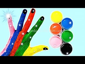 Learn Colors Body Paint Finger Family Nursery Rhymes Song Learning Video