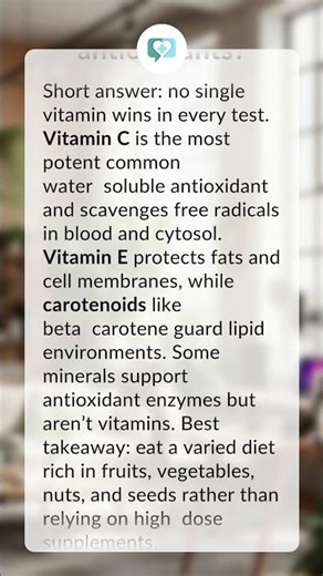 Which vitamin has the most antioxidants?