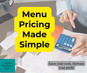 Food Cost Calculator Excel | Menu Pricing & Profit Spreadsheet | Recipe Costing COGS Tool - Etsy