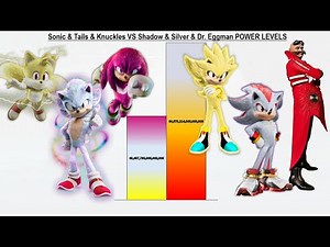 Sonic & Tails & Knuckles VS Shadow & Silver & Dr. Eggman POWER LEVELS - Sonic 1,2,3,4