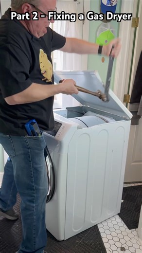 Part 2 of me successfully fixing my gas dryer #diy