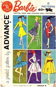 6 1960s PDF Patterns for Barbi Doll 11 1.5 Inch Sundress Summer Dress Cape Jacket Sewing Patterns Cindy Fashion Sewing Digital Download - Etsy