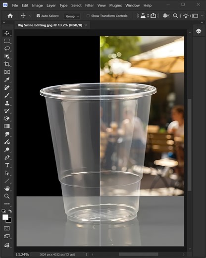 Adobe Photoshop 2026: Tips to effortlessly delete backgrounds from plastic cup images! #bigsmileediting | Big Smile Editing