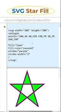 HTML svg star fill rule #htmltutorial #coding #star #svg