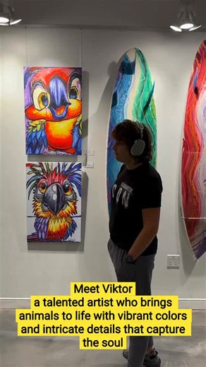 Meet Viktor, a talented artist who brings animals to life with vibrant colors and intricate details that capture the soul. What’s remarkable is that Viktor is autistic and semi-verbal, yet his art speaks volumes, breaking barriers and raising awareness for autism. His unique perspective and creative expression are a testament to the power of art to transcend language and connect us all. #AutismAwareness #ArtTherapy #InspirationalStory #vichysart | Vichy’s art