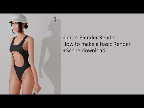 Sims 4 Blender Render series episode 1: How to make a basic render + scene download!| THE SIMS 4