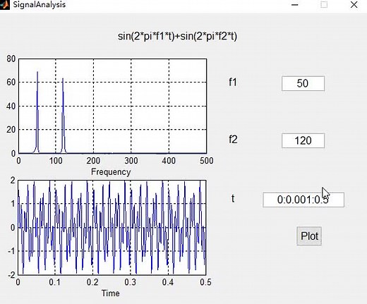 利用matlab-GUI制作信号时域和频域分析的工具