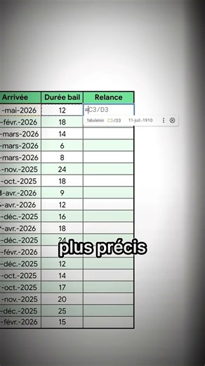 10. EDATE - Comment GENERER une DATE avant ou après X MOIS sur GOOGLE SHEETS. #googlesheets#tutoriel