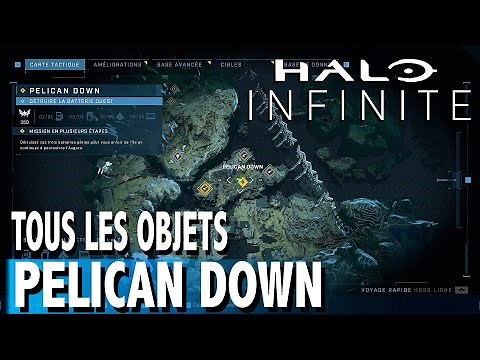 TOUS LES OBJETS DE COLLECTION PELICAN DOWN (MODULE - AUDIO - CASIER ...) - HALO INFINITE