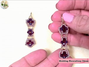 How to Make Bridal Dangling Beaded Earrings | Wedding Decoration Ideas