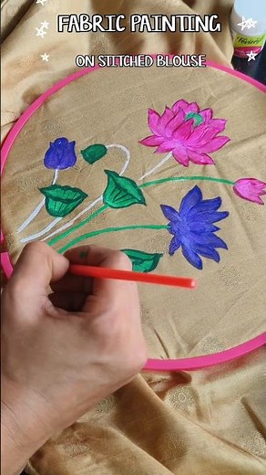 అమ్మ blouse కి పెయింటింగ్ చేసా #fabricpainting #painting #paintingblouse #shorts #ytshorts #art