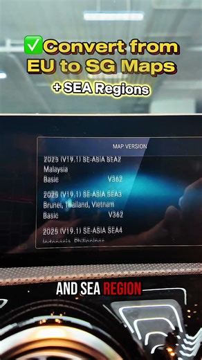 From EU maps to SG-ready navigation in this Mercedes A200. 🧐🚗