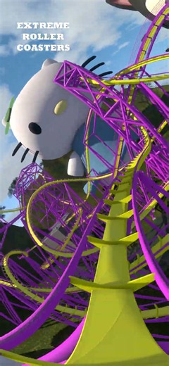 Hello Kitty Roller Coaster POV 🎢 #Shorts