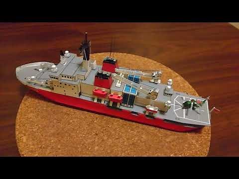 無料ペーパークラフト 海上自衛隊 砕氷艦「2代目 しらせ」 ３作目