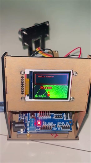 Ultrasonic sensor-based radar system with servo, Can this mini radar detect objects ? 🤔
