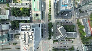 Warsaw City Centre, Poland, Europe. cityscape with modern skyscrapers. Urban Skyline with Glass Skyscrapers. Modern business district Warsaw, Poland