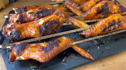 Ninja Woodfire Grilled Chicken Wings! Sweet and Spicy Goodness