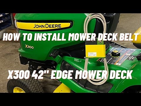 How to Install a Mower Deck Belt on a John Deere X300