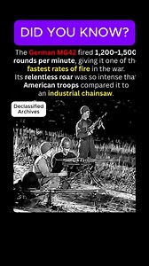 76K views · 455 reactions | The MG42’s Sound Terrified Allied Soldiers in WW2 #facts #DidYouKnow #history #ww2 #shortsreels | Declassified Archives | Facebook
