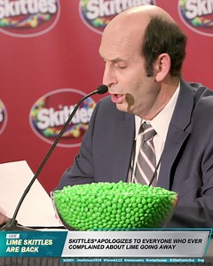 4.5K views · 6.8K reactions | Lime SKITTLES are back. Sorry we took them away. | Skittles | Facebook