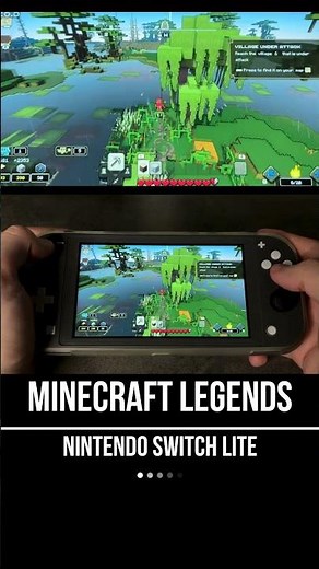 Minecraft Legends Nintendo Switch Lite Gameplay - FPS Monitor