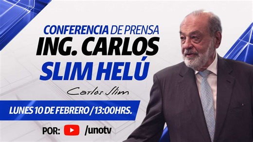 El ingeniero Carlos Slim Helú, presidente vitalicio de Grupo Carso, ofrece conferencia de prensa - UnoTV