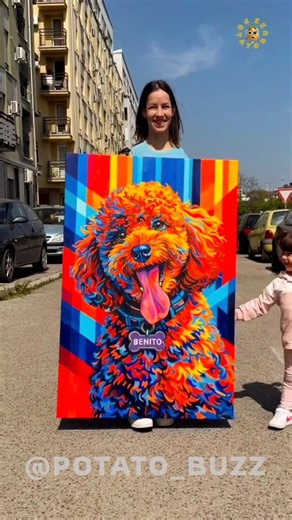 Unbelievable! Woman Without Arms Paints a Stunning Dog Portrait Using Her Feet#viral #shorts