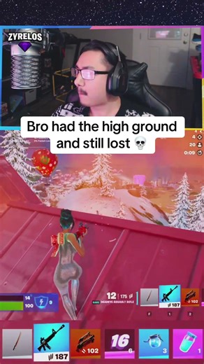 Bro had the high ground and still lost 💀 #fortniteclips #fyp #foryoupage #funny #meme