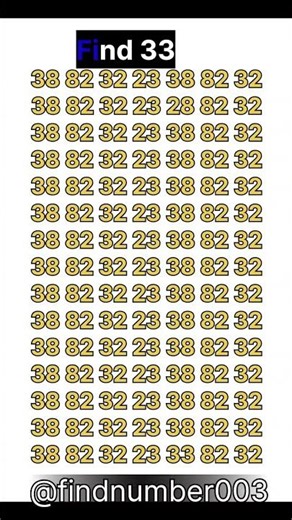 Find 33 Challenge 😱 Only 1% Can Spot It Fast | Brain Test Puzzle#shorts