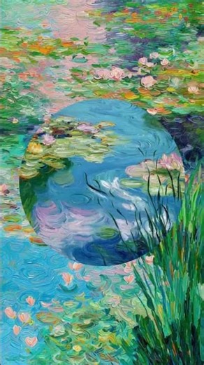 Monet-Inspired Spring: A Vibrant Impressionist Pond Study #monet #spring #waterlilies