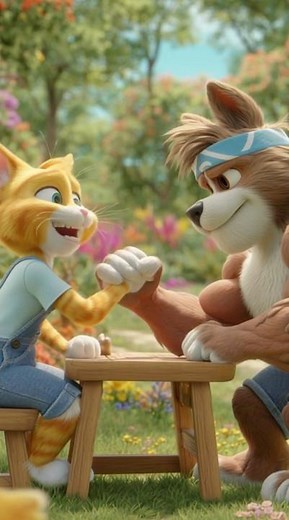 Milo vs Bodybuilder Dog | Funny Gym #catvsdog #animalcartoon #3danimation #gymexercises