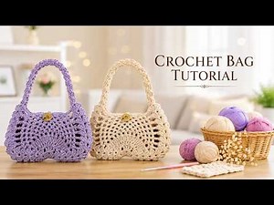 Crochet Bag Tutorial | Elegant Lace Crochet Bag | Easy Crochet Purse Pattern for Beginners