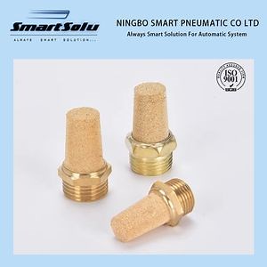 [Hot Item] Tty-B BSPP BSPT NPT Thread Pneumatic Granular Flat Long Brass Air Silencer