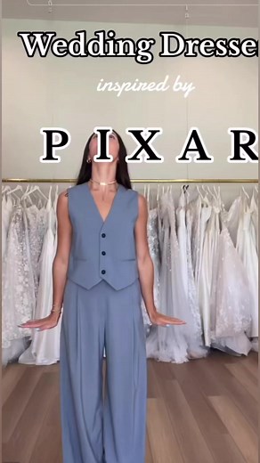 Wedding dresses inspired by Pixar characters! via @frankiejanecouture. #foreverandalwaysweddings #weddingdress #bridalgown #pixar | Forever and Always Weddings