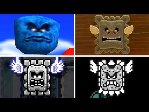 Evolution of - Thwomp in Super Mario Games