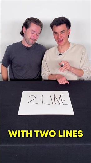DRAW A TRIANGLE WITH 2 LINES!