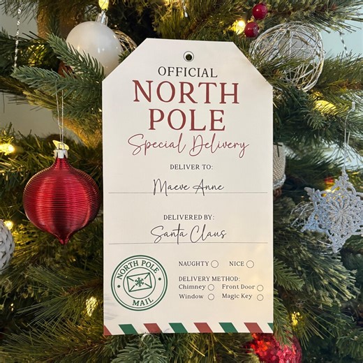 Large Christmas Gift Tags From Santa | 10x6.5” Jumbo Tags | 6 Designs | Christmas Present | Printable PDF   Canva Template | Big Present Tag - Etsy