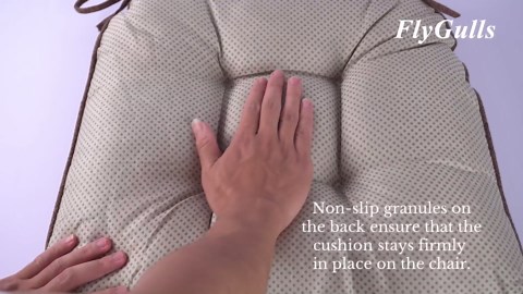 Chair Cushions for Dining Chairs 2 Pack Non Slip Kitchen Chair Cushions 18"x18"x3" Turfted Chair Pads Comfortable and Soft Seat Cushion with Ties (2, Dark Green)