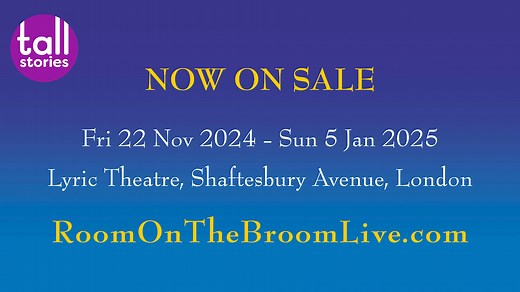 Fly into a world of magic and fun with Tall Stories' live adaptation of Room on the Broom! 🧹🐈‍⬛ Coming to the Assembly Hall Theatre from February 25th to 27th, 2025. Don't miss this magical Olivier Award-nominated show - grab your tickets now! | Assembly Hall Theatre
