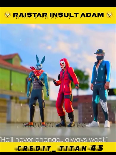 Raistar & Gyanbhai & Rouk ff Insulting Noob Adam 🥺🥺 | #andrast #freefire #ytshorts