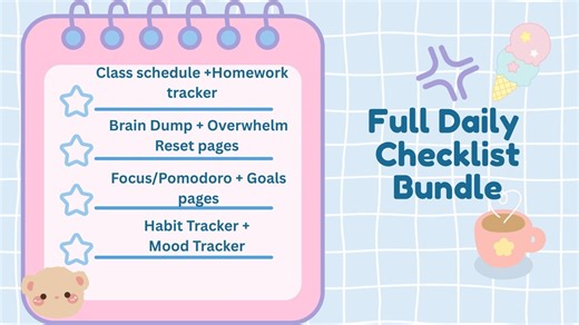 ADHD Teen Planner Bundle | Daily School, Habits, Goals (digital Download) - Etsy