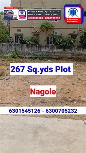 267 Sq.yds Plot For Sale #Nagole #Hyderabad #Padmasree Properties