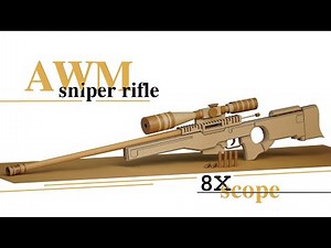 Handmade AWM sniper rifle | Mohit Mahura | Unique DIY Cardboard Craft